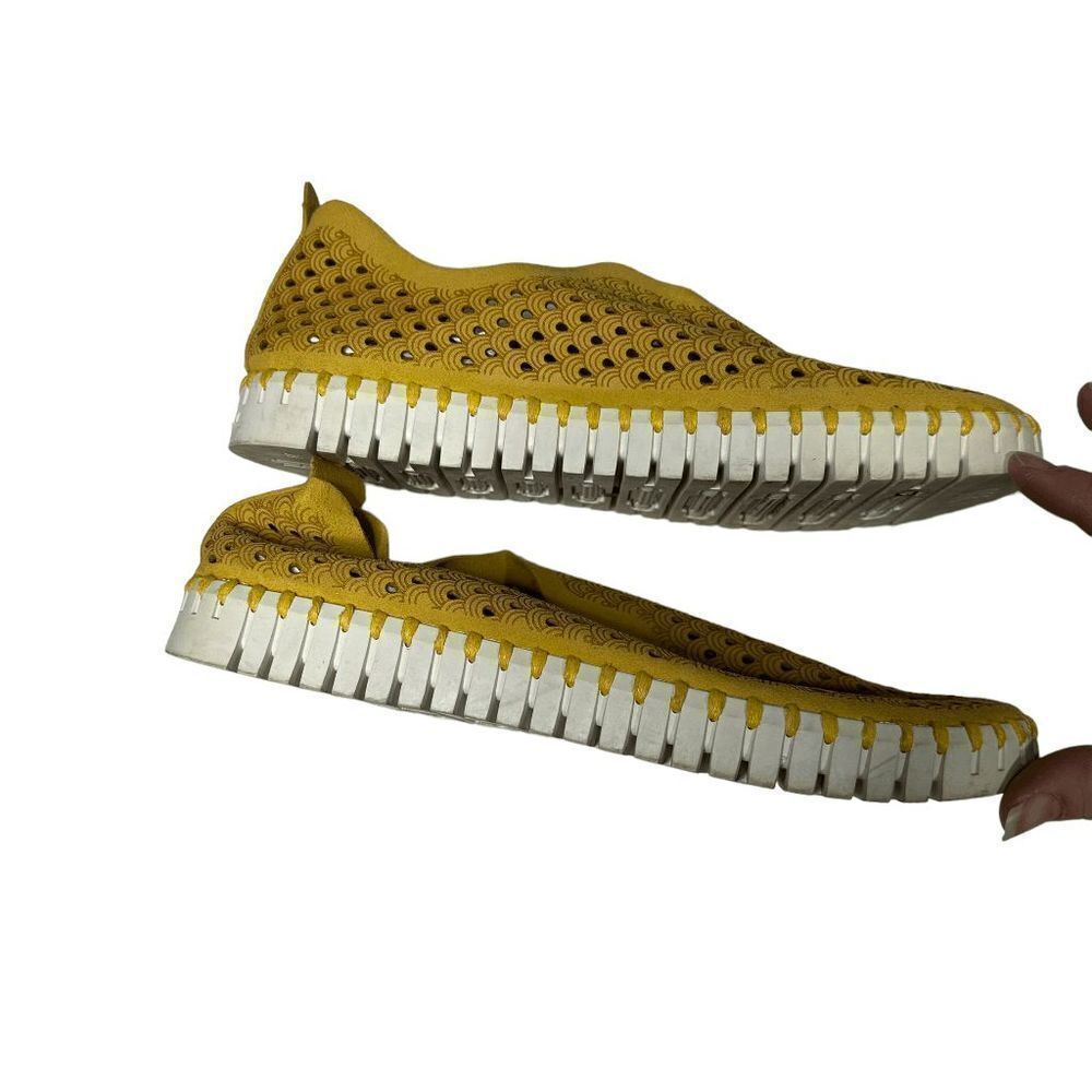 Ilse Jacobsen tulip laser cut yellow shoe womens 39 8.5 9 golden rod - Picture 8 of 9